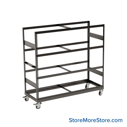 Heavy Duty Shelving on Wheels, 66" W x 24" D x 68.25" H