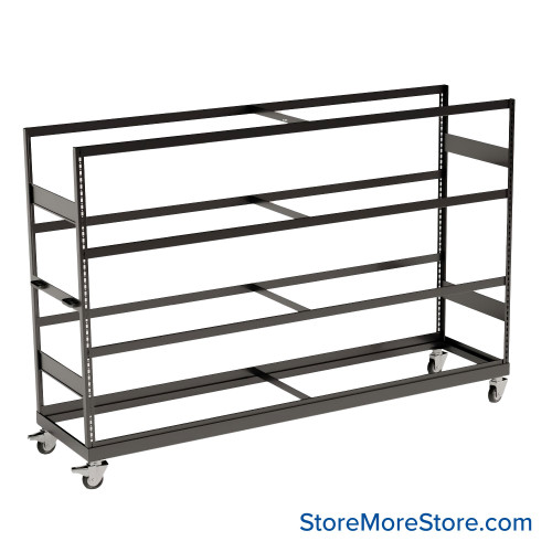 Heavy Duty Shelving on Wheels, 96" W x 24" D x 68.25" H