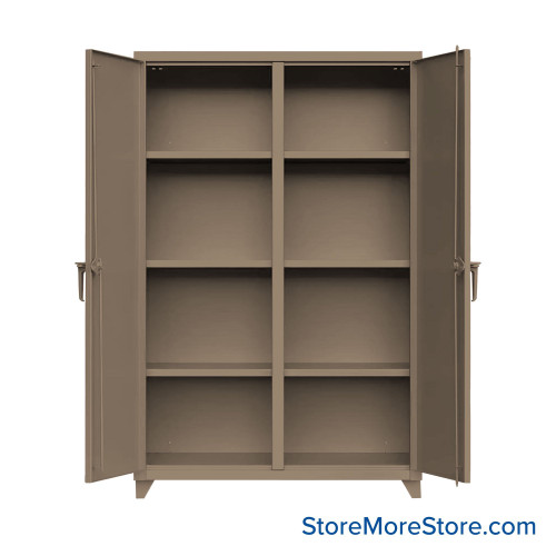 Industrial Cabinet, 60" W x 75" H, Extra Heavy Duty 14-Gauge Steel, No Drawers, Digital Lock