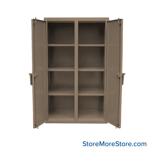 Industrial Cabinet, 48" W x 72" H, Heavy Duty 18-Gauge Steel, No Drawers, Advanced Digital Lock