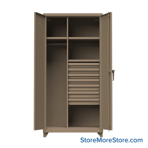 Utility Storage Cabinet, 36" W x 75" H, 7 Drawers, 3 Shelves, Professional Digital Lock Utility Storage Cabinet, 36" W x 75" H, 7 Drawers, 3 Shelves, Professional Digital Lock