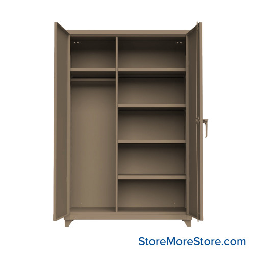 Utility Storage Cabinet, 48" W x 75" H, No Drawers, 5 Shelves, Advanced Digital Lock