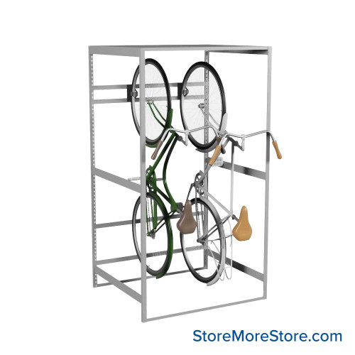 Vertical Bike Storage Rack, 42" W x 36" D x 76" H Vertical Bike Storage Rack, 42" W x 36" D x 76" H