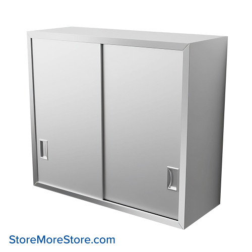 Stainless Steel Wall Cabinet with Doors, 36" W Stainless Steel Wall Cabinet with Doors, 36" W