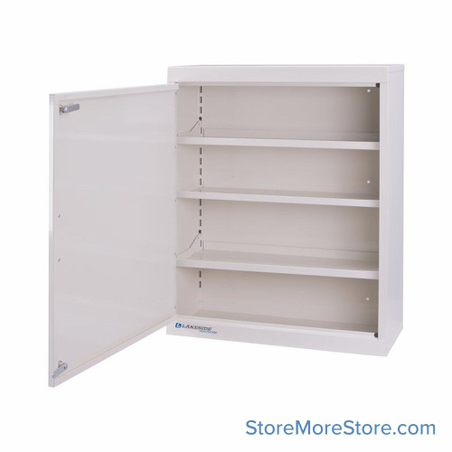 Narcotics Wall Cabinet, 27" W x 13" D x 33" H, Dual Key Locks