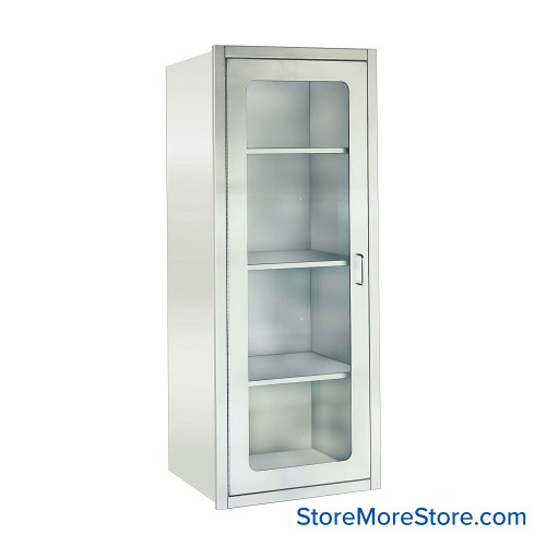 Recessed Stainless Steel Cabinet, 24" W x 18" D x 60" H, Key Lock Recessed Stainless Steel Cabinet, 24" W x 18" D x 60" H, Key Lock
