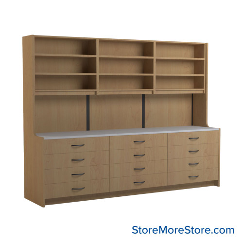 Pharmacy Cabinets, 108" W x 26" D, 9" Wide - Option 10