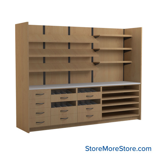 Pharmacy Cabinets, 108" W x 26" D, 9" Wide - Option 4