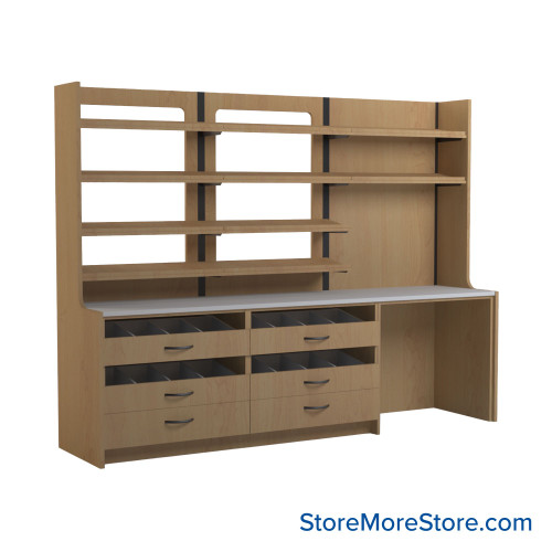 Pharmacy Cabinets, 108" W x 26" D, 9" Wide - Option 9