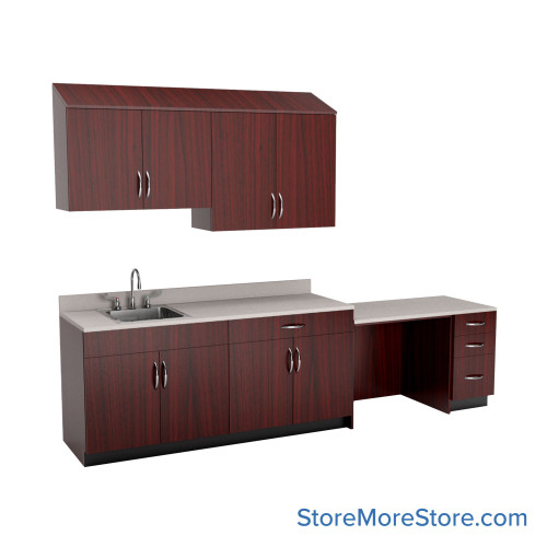 Exam Room Cabinets, 120" W, 10" Wide - Option 1 Exam Room Layout