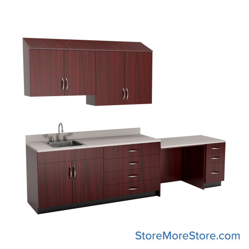 Exam Room Cabinets, 120" W, 10" Wide - Option 3 Exam Room Layout