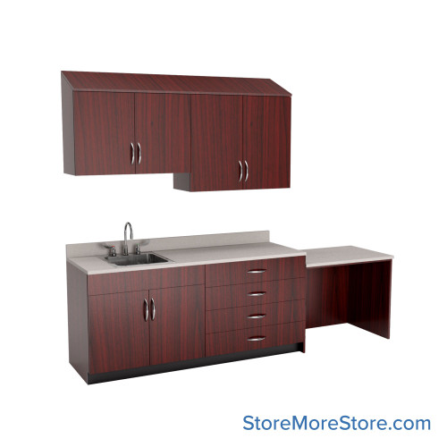 Exam Room Cabinets, 108" W, 9" Wide - Option 9 Exam Room Layout