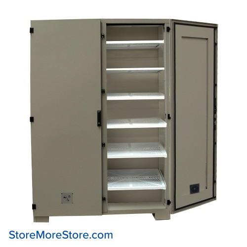Ventilated Air Extraction Narcotics Cabinet, 48" W x 24" D x 84" H, Steel Doors
