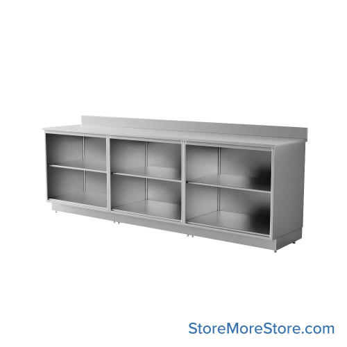 Commercial Stainless Steel Cabinets, 109" W x 36" H, Lower Cabinet Only Commercial Stainless Steel Cabinets, 109" W x 36" H, Lower Cabinet Only