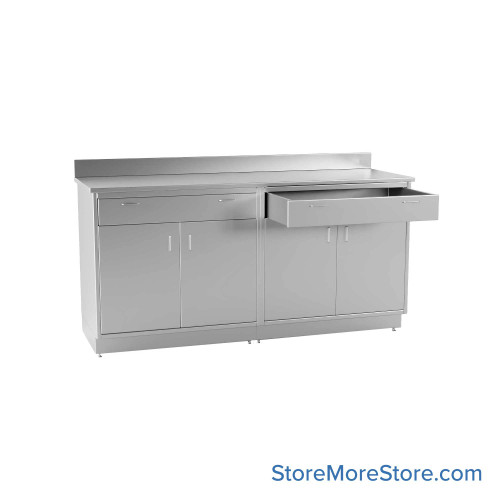 Commercial Stainless Steel Cabinets, 73" W x 36" H, Lower Cabinet Only, 2 Drawers Commercial Stainless Steel Cabinets, 73" W x 36" H, Lower Cabinet Only, 2 Drawers
