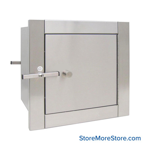 Specimen Pass Through Cabinet, 12" W x 11" D x 12" H, 2 Solid Doors, Includes Wall Flange