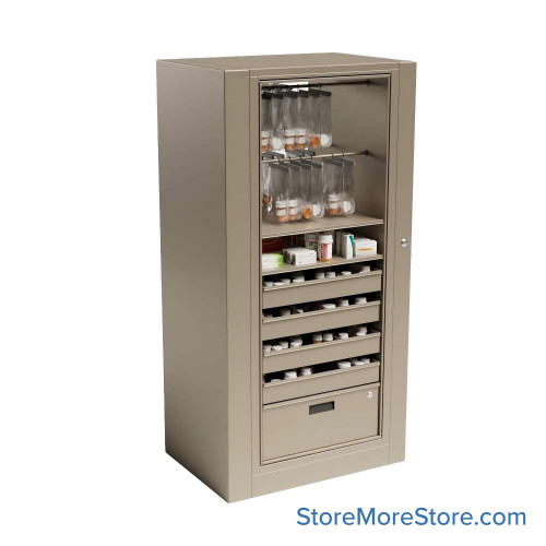 Pharmacy Rotary Cabinet, 36.5" W x 76.5" H, Starter Unit Pharmacy Rotary Cabinet, 36.5" W x 76.5" H, Starter Unit
