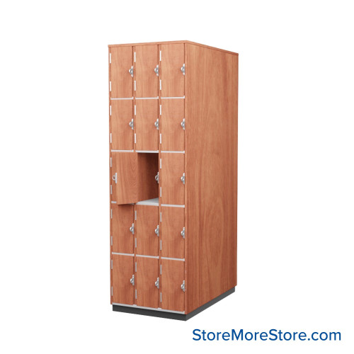 Instrument Storage Cabinets, 27" W, Fifteen 15"H Compartments, Individual Laminate Doors Swinging Left