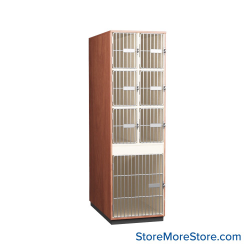 Instrument Storage Cabinets, 27" W, Six 15"H & One 15"H Compartments, Individual Grille Doors Swinging Left
