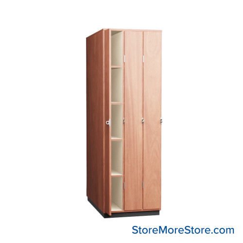 Instrument Storage Cabinets, 27" W, Fifteen 15"H Compartments, Laminate Doors Swinging Left