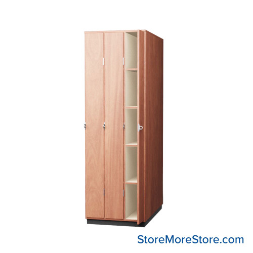 Instrument Storage Cabinets, 27" W, Fifteen 15"H Compartments, Laminate Doors Swinging Right