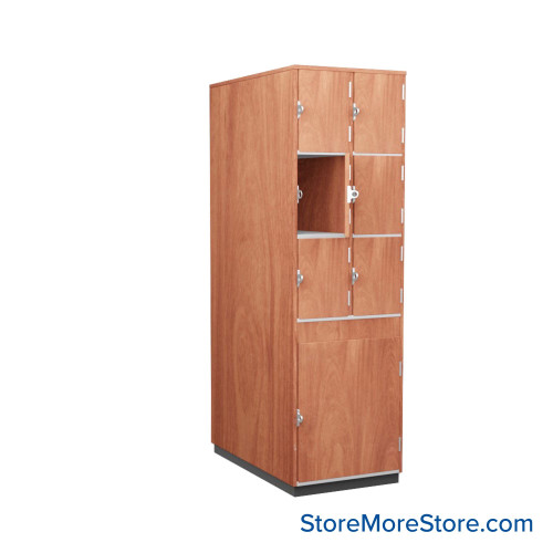 Instrument Storage Cabinets, 27" W, Six 15"H & One 15"H Compartments, Individual Laminate Doors (Right Swing )