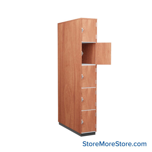 Instrument Storage Cabinets, 13" W, Five 15"H Compartments, Individual Laminate Doors (Right Swing )