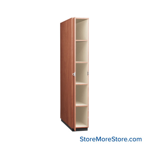 Instrument Storage Cabinets, 13" W, Five 15"H Compartments, Laminate Doors Swinging Left