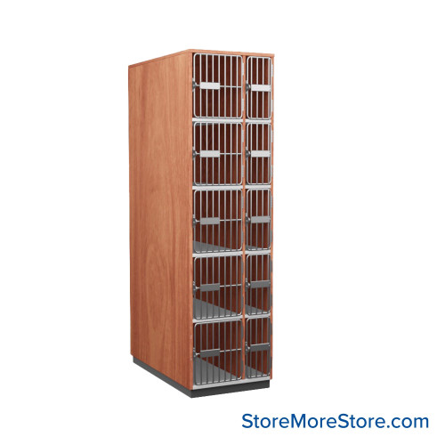 Instrument Storage Cabinets, 23" W, Five 15"H & Five 15"H Compartments, Individual Grille Doors Swinging Right