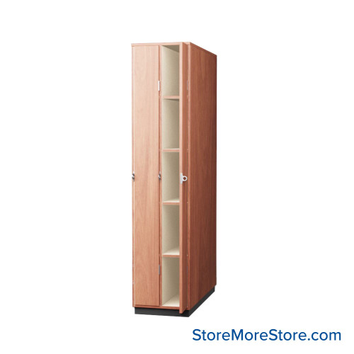 Instrument Storage Cabinets, 18" W, Ten 15"H Compartments, Laminate Doors Swinging Right