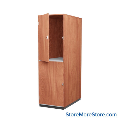 Instrument Storage Cabinets, 27" W, Two 38.75"H Compartments, Two Laminate Doors Swinging Left
