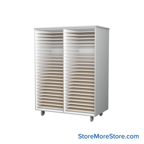 Mobile Folio Cabinet, 45" W x 60" H, Open Folio Storage, 2 Columns Mobile Folio Cabinet, 45" W x 60" H, Open Folio Storage, 2 Columns