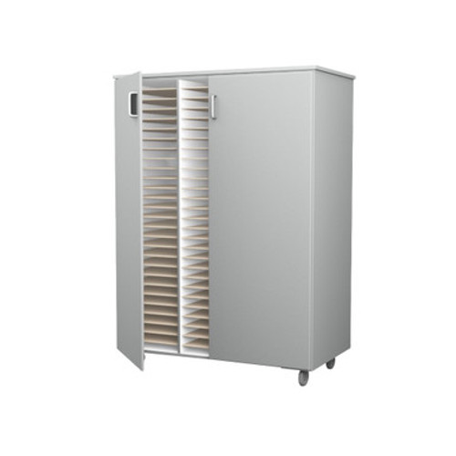 Mobile Folio Cabinet, 45" W x 66" H, Folio Storage w/ Doors, 3 Columns, Includes Key Lock