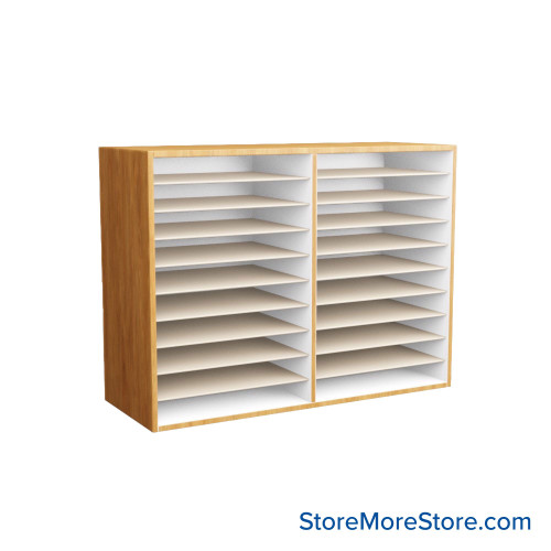 Folio Cabinet, 48" W x 36" H, Open Folio Storage, 2 Columns