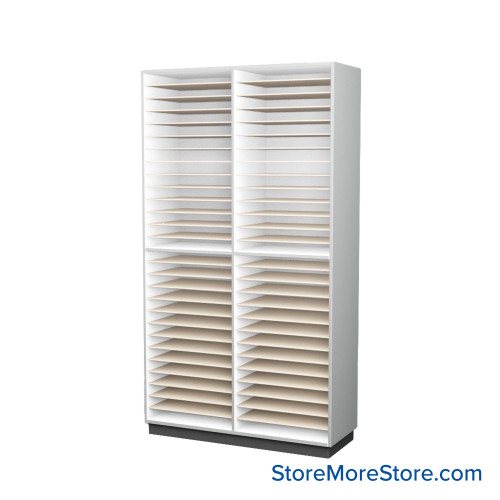 Music Filing Cabinet, 48" W x 84" H, Open Folio Storage, 2 Columns