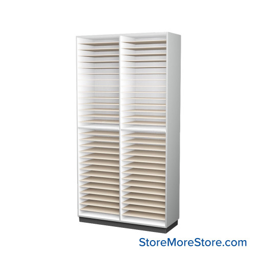 Music Filing Cabinet, 48" W x 90" H, Open Folio Storage, 2 Columns