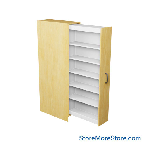 Pull-Out Music Storage Cabinet, 16" W, 1 pull-out unit, Left Facing Shelf Opening Pull-Out Music Storage Cabinet, 16" W, 1 pull-out unit, Left Facing Shelf Opening