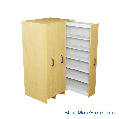 Pull-Out Music Storage Cabinet, 48" W, 3 Pull-Out Units, Left Facing Shelf Opening Pull-Out Music Storage Cabinet, 48" W, 3 Pull-Out Units, Left Facing Shelf Opening