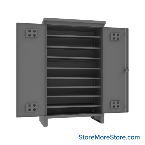 Weatherproof Outdoor Storage Cabinet, 48" W x 78" H, 8 Shelves