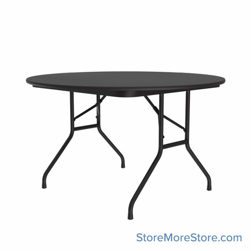 High Pressure Laminate Folding Tables, 48" W x 48" D, Round