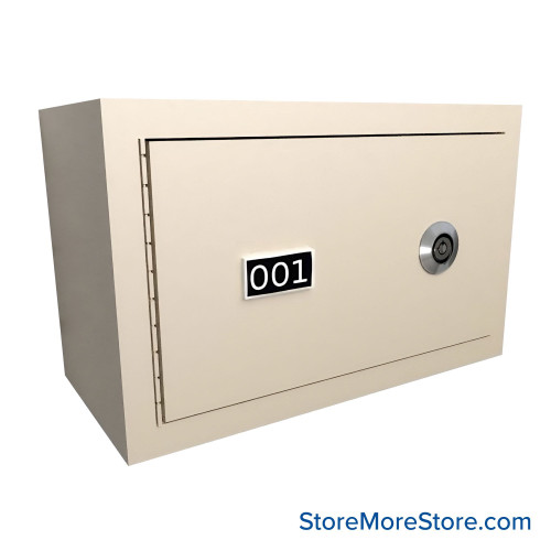 Wall Mounted Gun Locker, 13" W x 6.5" D x 8.25" H, 1 Compartment, Single, Tube Lock Wall Mounted Gun Locker, 13" W x 6.5" D x 8.25" H, 1 Compartment, Single, Tube Lock