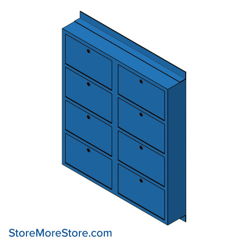 Surface Mounted Outdoor Pistol Lockers, 35" W x 39" H, Surface Wall Mount, 8 Compartments