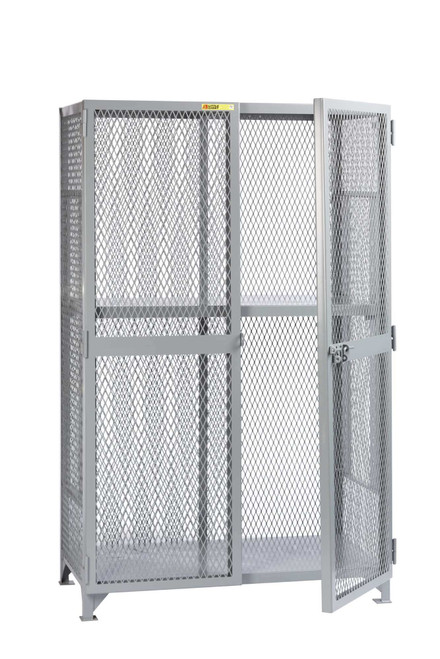 Wire Mesh Cabinet, 63" W x 31" D x 78" H, 1 Adjustable Shelf, Foot Pads Wire Mesh Cabinet, 63" W x 31" D x 78" H, 1 Adjustable Shelf, Foot Pads