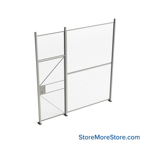 Wire Security Cage 114''W x 2''D x 125''H - WHD3-1-10-10