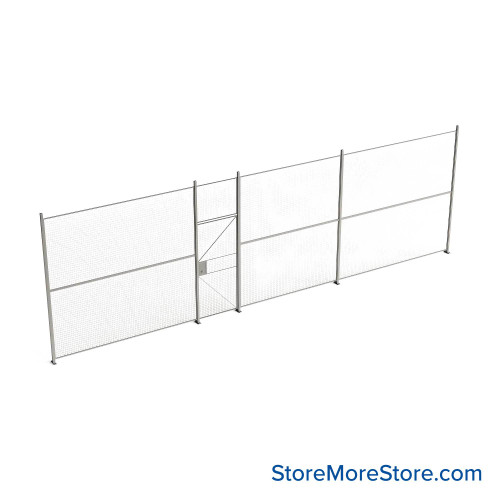 Wire Security Cage 382''W x 2''D x 125''H - WHD3-1-32-10