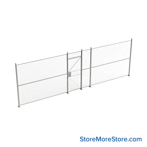 Wire Security Cage 310''W x 2''D x 101''H - WHD3-1-26-8