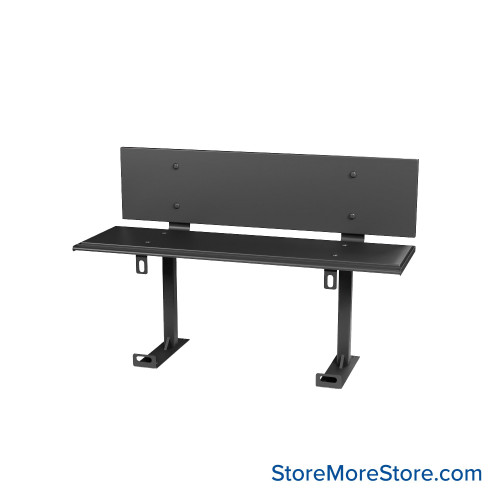 Prisoner Restraint Bench 48''W x 14''D - PB-4-BACK-STD