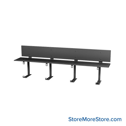 Prisoner Restraint Bench 96''W x 14''D - PB-8-BACK-STD