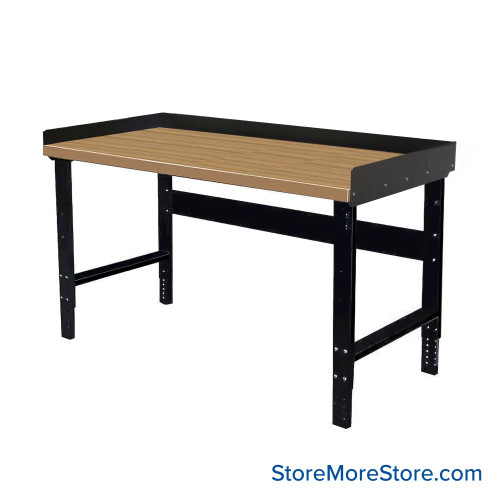 Industrial Workbenches, 72" W x 36" D, Shop Top, 3"H Back & End Stop