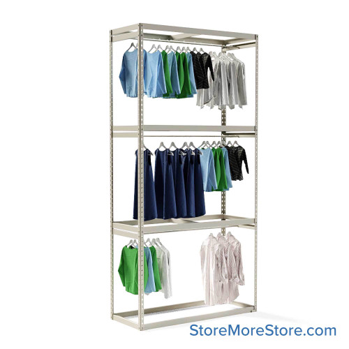 Garment Clothing Racks, 60" W x 24" D x 108" H Garment Clothing Racks, 60" W x 24" D x 108" H